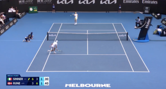 [VÍDEO] INACREDITÁVEL! Sinner e Rune disputam o melhor ponto do Australian Open