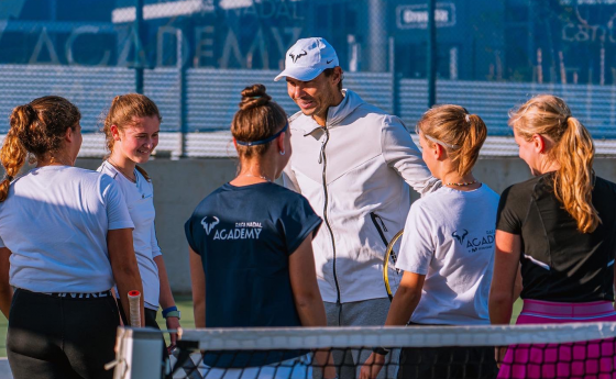 Rafa Nadal surpreendeu os alunos da sua Academia