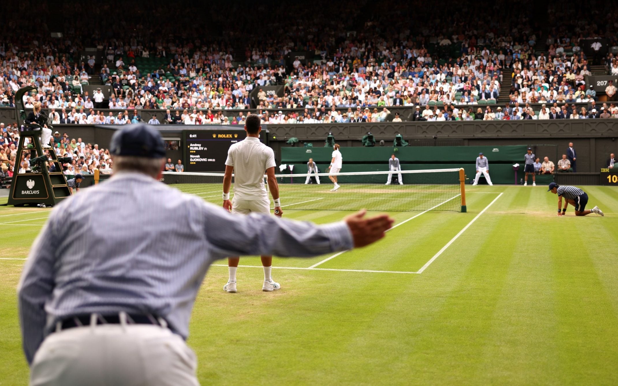 A line judge at Wimbledon