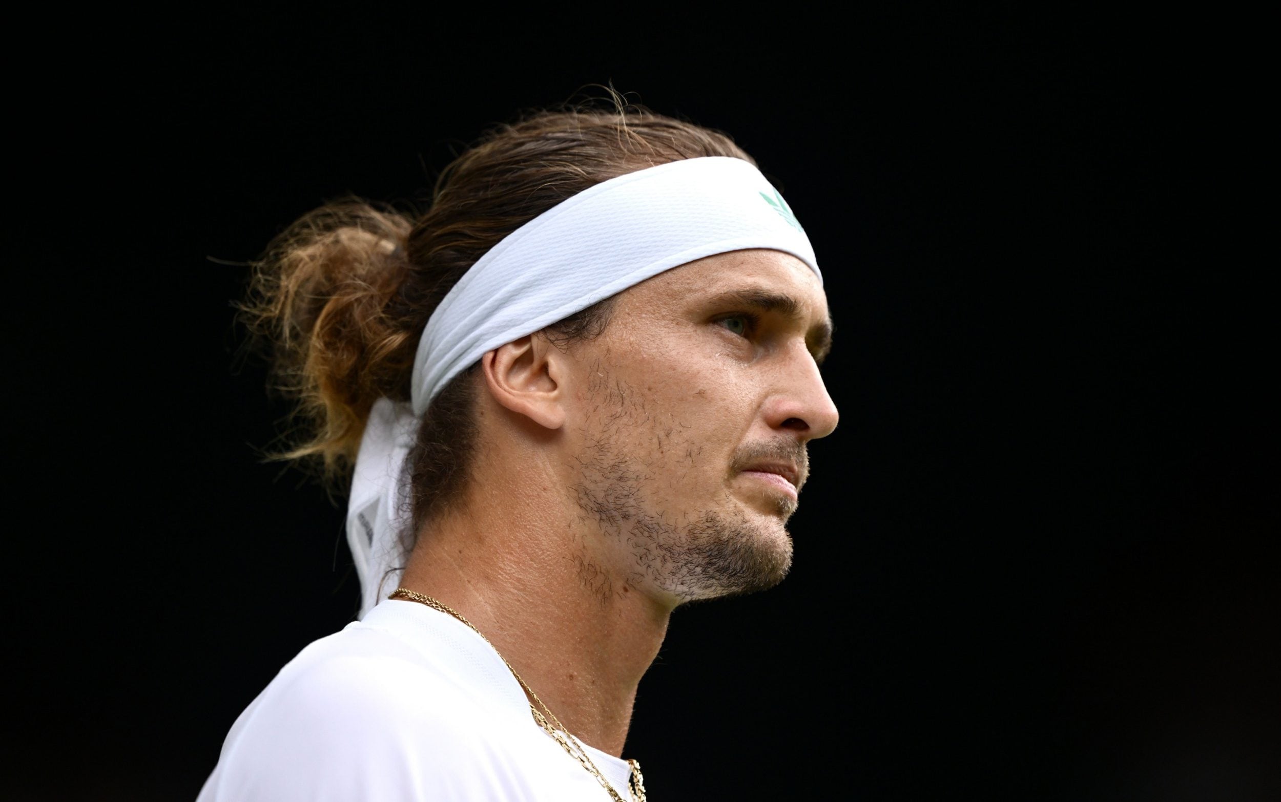 Alexander Zverev during his defeat by Arthur Rinderknech at Wimbledon