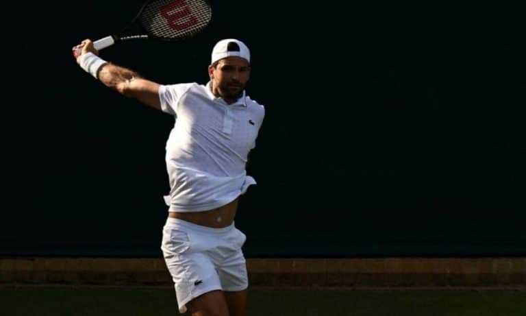 Grigor Dimitrov em Wimbledon 2026