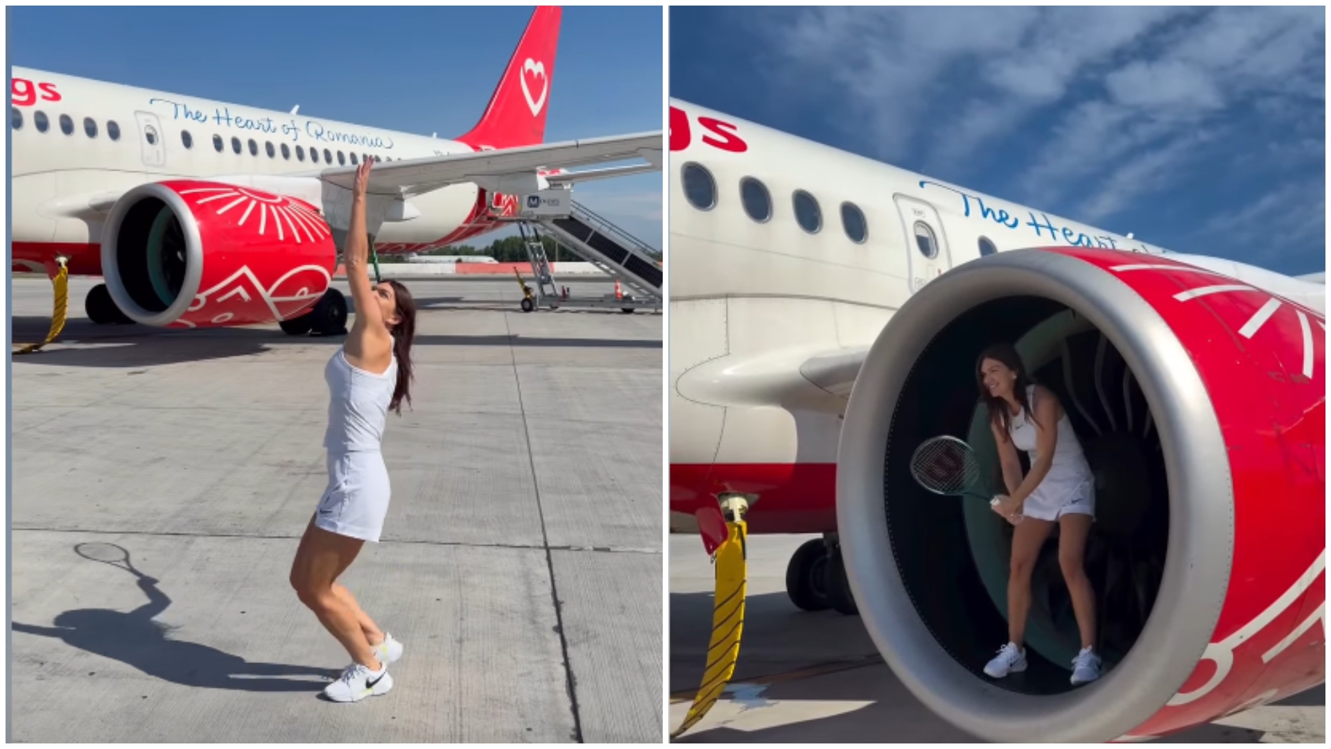Simona Halep reclamă avion