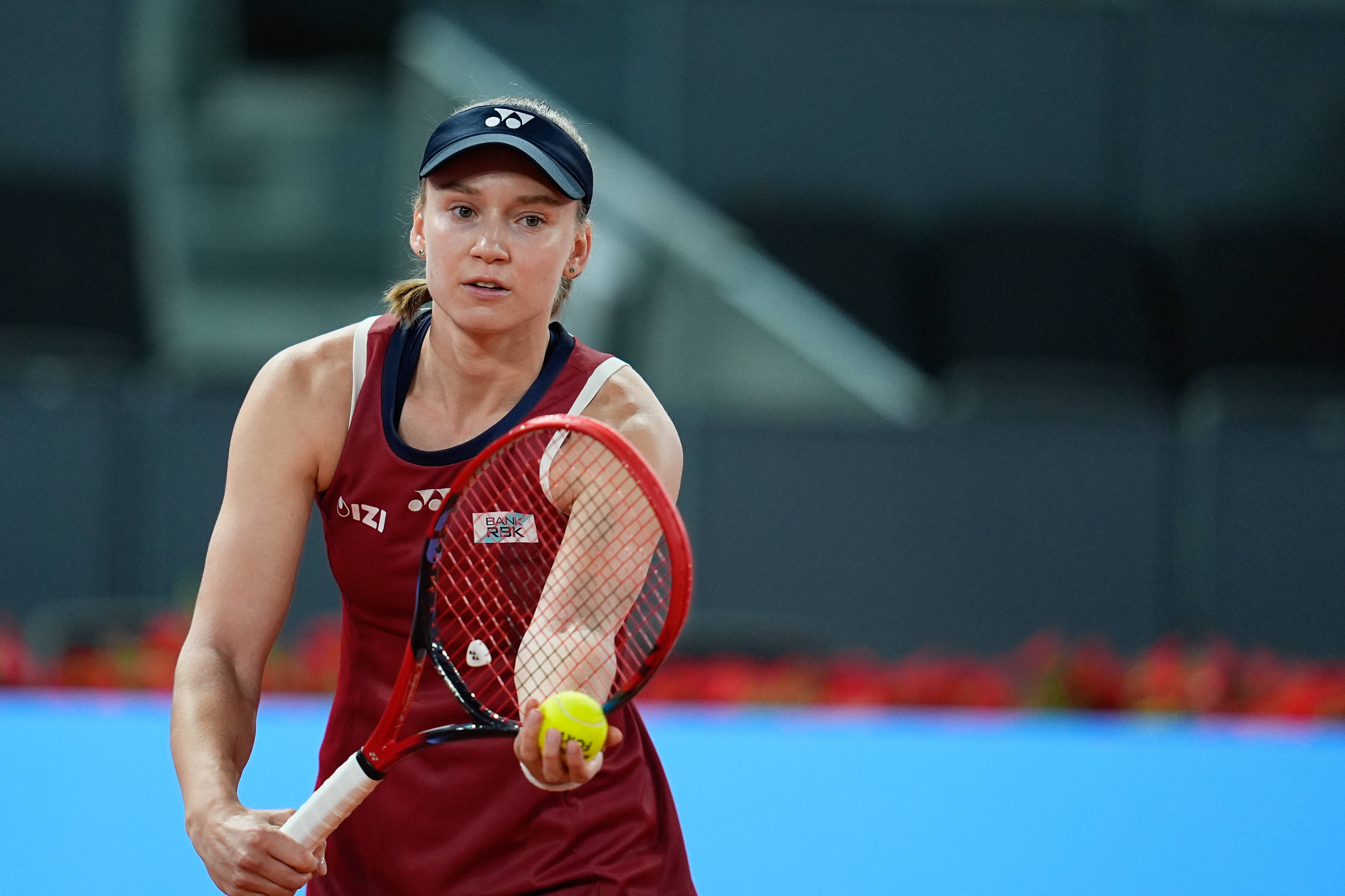 April 27, 2026, Madrid, Madrid, Spain: Elena Rybakina of Kazakhstan in action against Anastasia Potapova of Austria during the Mutua Madrid Open 2026, ATP, Tennis Herren Masters 1000 and WTA, Tennis Damen 1000, at La Caja Magica on April 27, 2026 in Madrid, Spain. Mutua Madrid Open 2026 – Day 8 PUBLICATIONxINxGERxSUIxAUTxONLY – ZUMAa181 20260427_zaa_a181_649 Copyright: xDennisxAgyemanx ©IMAGO/ZUMA Press