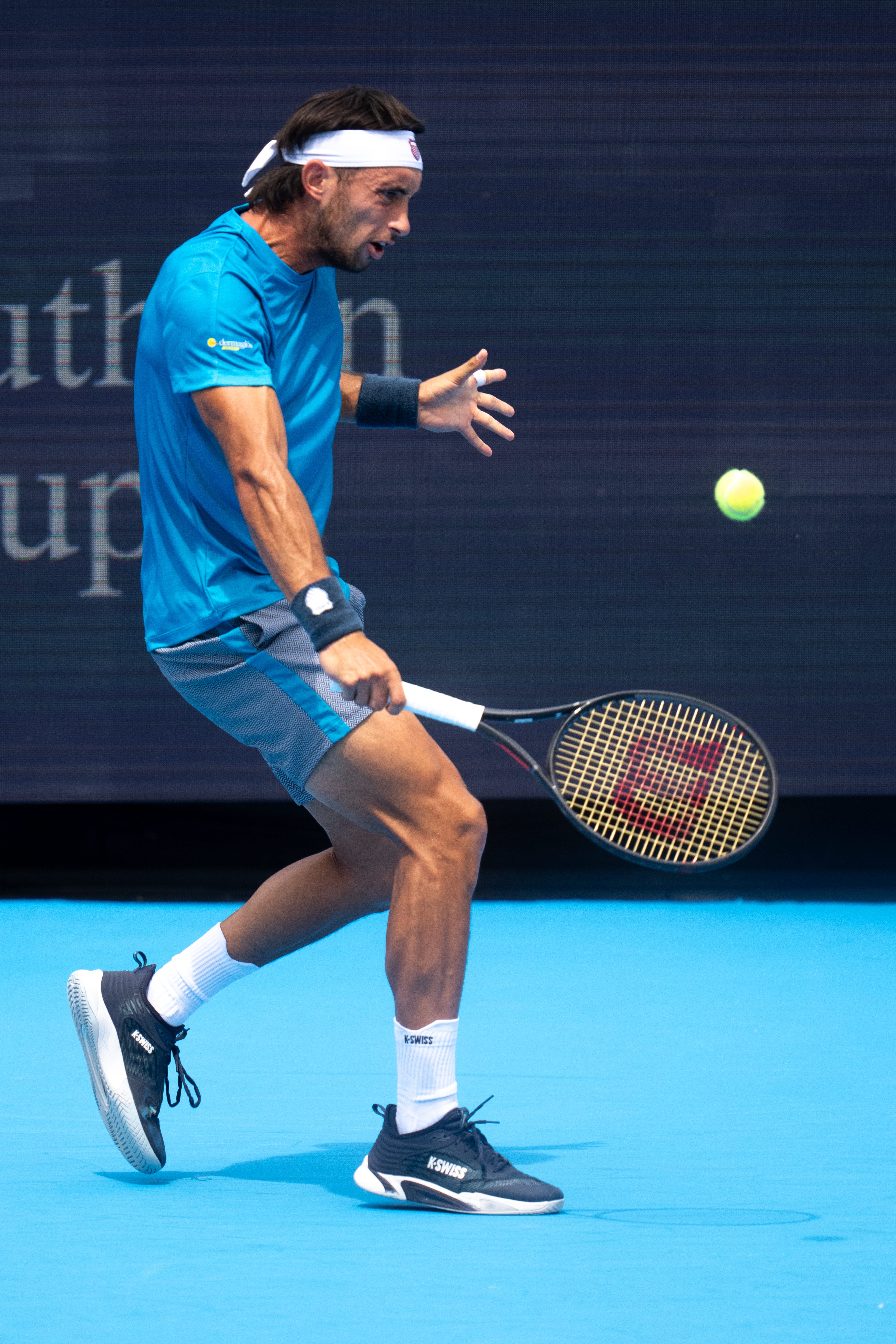 Thiago Agustin Tirante, of Argentina, returns to Novak Djokovic, of Serbia, at the Cincinnati Open at the Lindner Family Tennis Center in Mason, Ohio, on Saturday, August 15, 2026.
