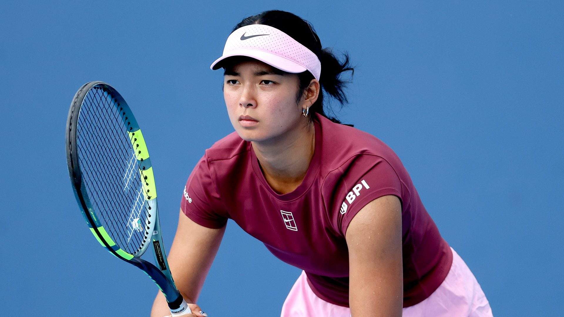 Alexandra Eala of the Philippines plays Elena-Gabriela Ruse of Romania during day 5 of the Cincinnati Open at the Lindner Family Tennis Center on August 15, 2026 in Mason, Ohio.