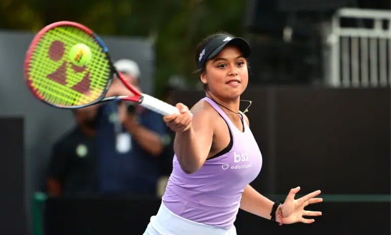 Nana Silva nas quartas do ITF Barueri (Foto: Fotojump/SP Open