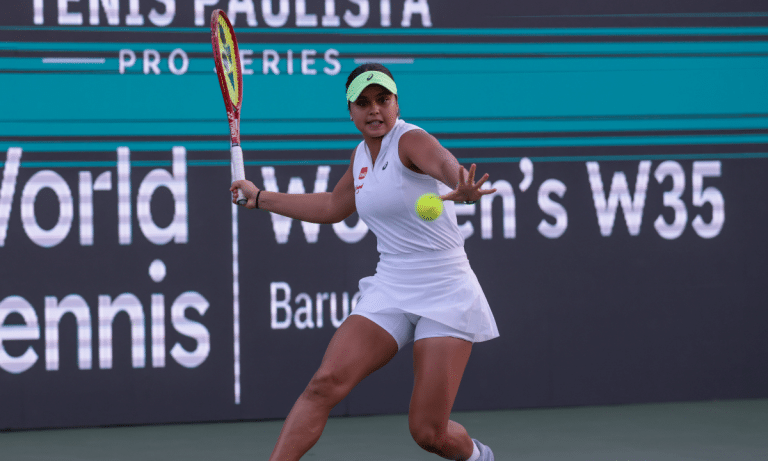 Naná Silva enfrentou a amiga Victoria Barros nas quartas do ITF de Barueri (Foto: Marcello Zambrana/DGW)