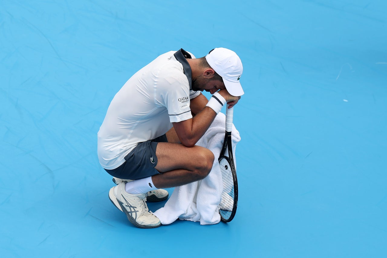 Djokovic struggled physically in hot and humid conditions (Getty)