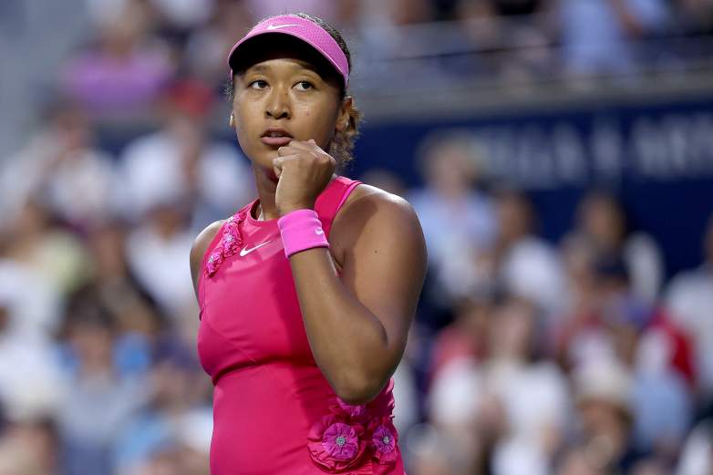 Naomi Osaka of Japan celebrates during the National Bank Open Presented by Rogers in Toronto, Canada.