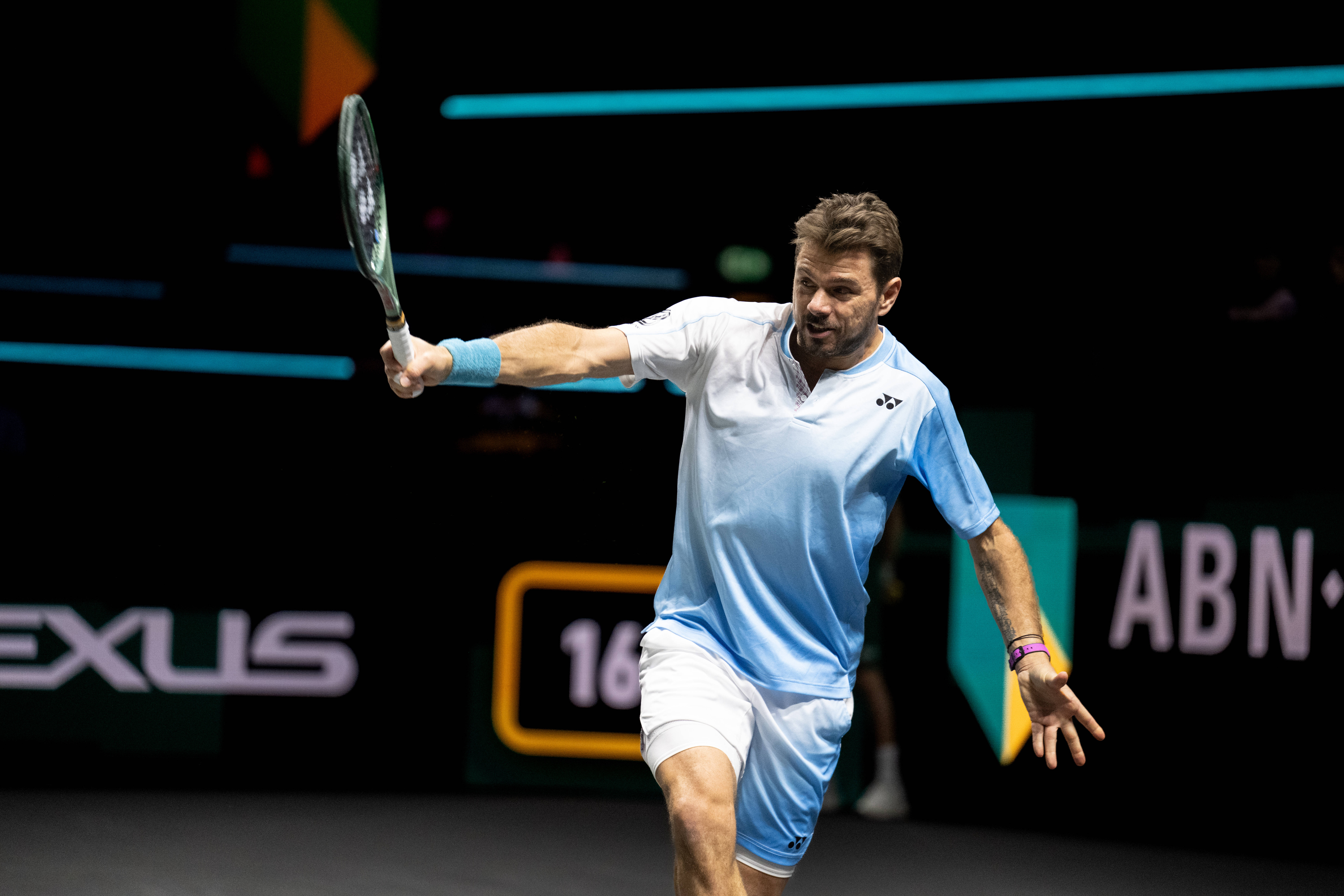 ROTTERDAM, NETHERLANDS – FEBRUARY 11: Stan Wawrinka of Switzerland in action against Aleksandar Vukic of Australia on Day 3 of the ABN AMRO Open at Rotterdam Ahoy on February 11, 2026 in Rotterdam, Netherlands. Photo by Andy Astfalck Netherlands Copyright: xAndyxAstfalckx ©IMAGO/Beautiful Sports International
