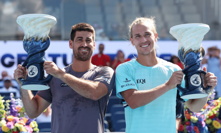 Orlando Luz e Rafael Matos foram campeões nas duplas em Cincinnati e Montreal (Foto: Instagram @cincytennis)