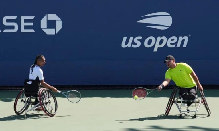 Ymanitu Silva e Leandro Pena no US Open, tênis em cadeira de rodas