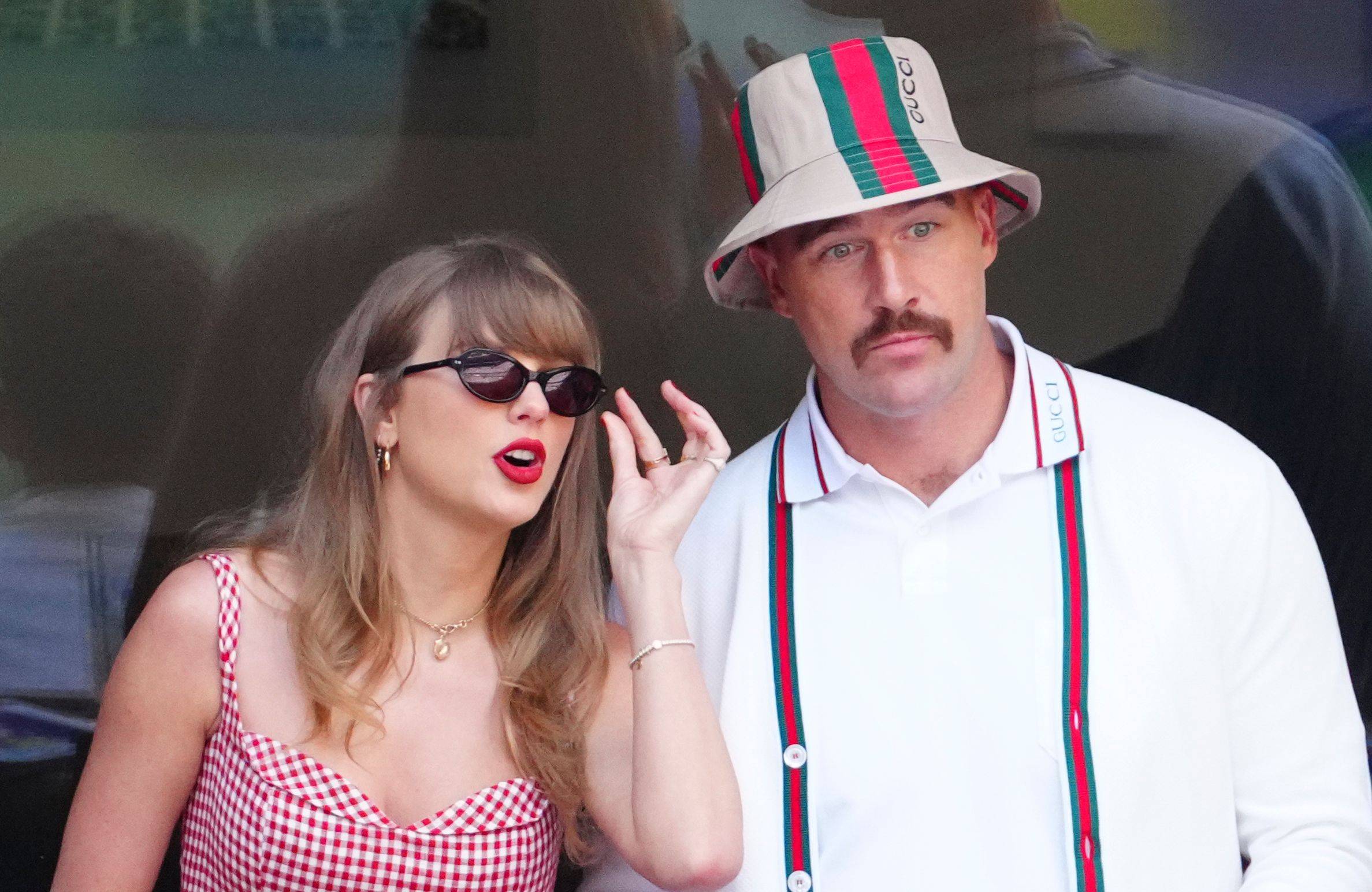 Travis Kelce and Taylor Swift attend the men s final US Open Championships 2024, Day Fourteen, Flushing Meadows, New York, USA – 08 Sep 2024 PUBLICATIONxINxGERxSUIxAUTxHUNxGRExMLTxCYPxROUxBULxUAExKSAxONLY Copyright: xJavierxGarcia/Shutterstockx 14690925om ©IMAGO/Shutterstock
